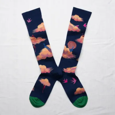 Kniesocken Wolken