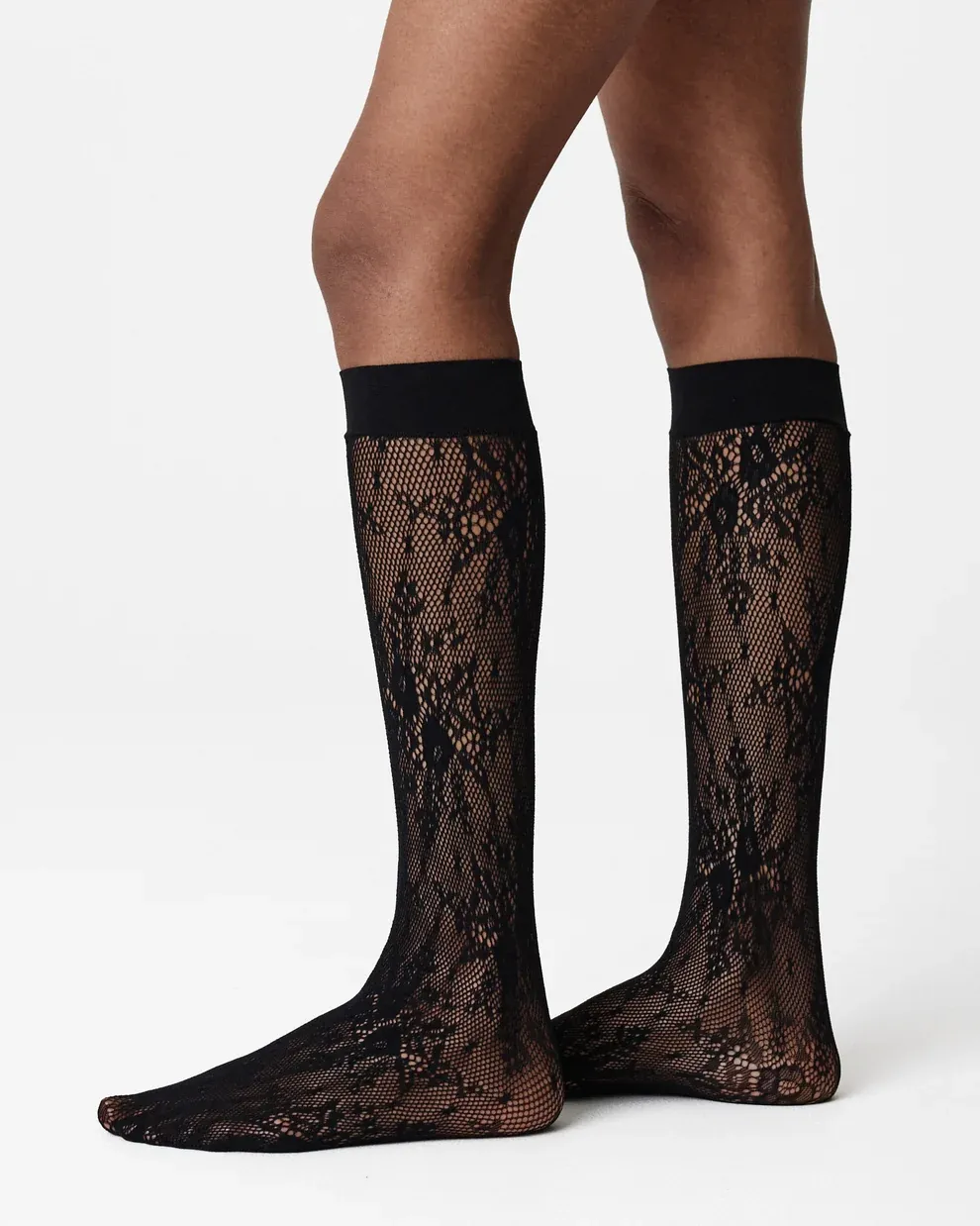 ROSA Lace Kniestrümpfe black
