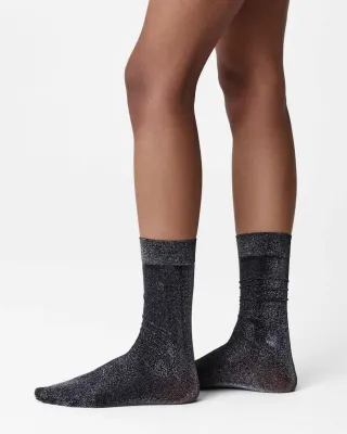 INES Shimmery Socks black