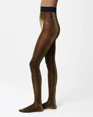 TORA Shimmery Tights black/gold