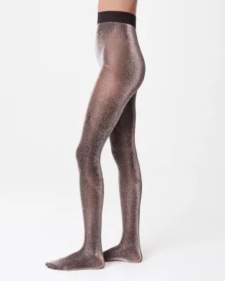 TORA Shimmery Tights mauve/silver