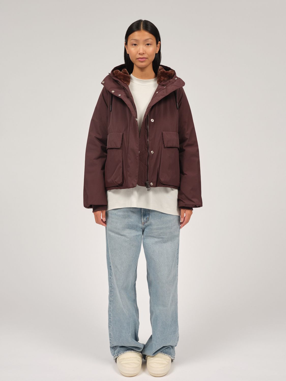 OLIVIA Rain Jacket dark brown