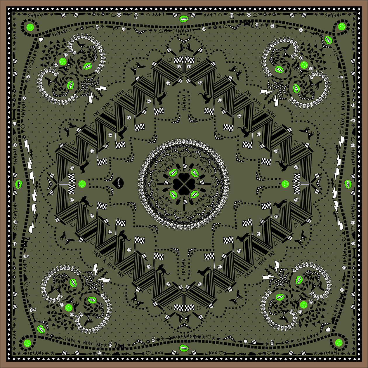 Nicki Wool BANDANA-DRAMA moos