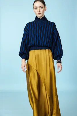 Strickpullover WAVES black/electricblue Strickpullover WAVES black/electricblue