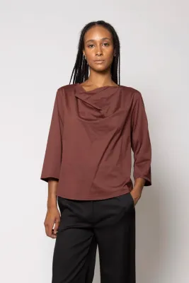 Bluse AIDA  mattone scuro