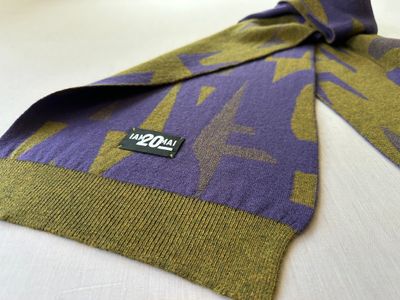 I AM 20 MAI Schal mustard+violet