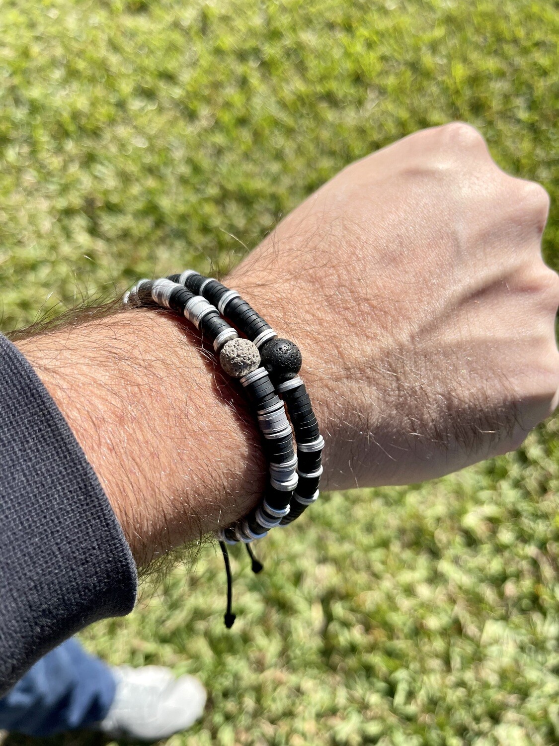 Heishi Cord Bracelet for Man