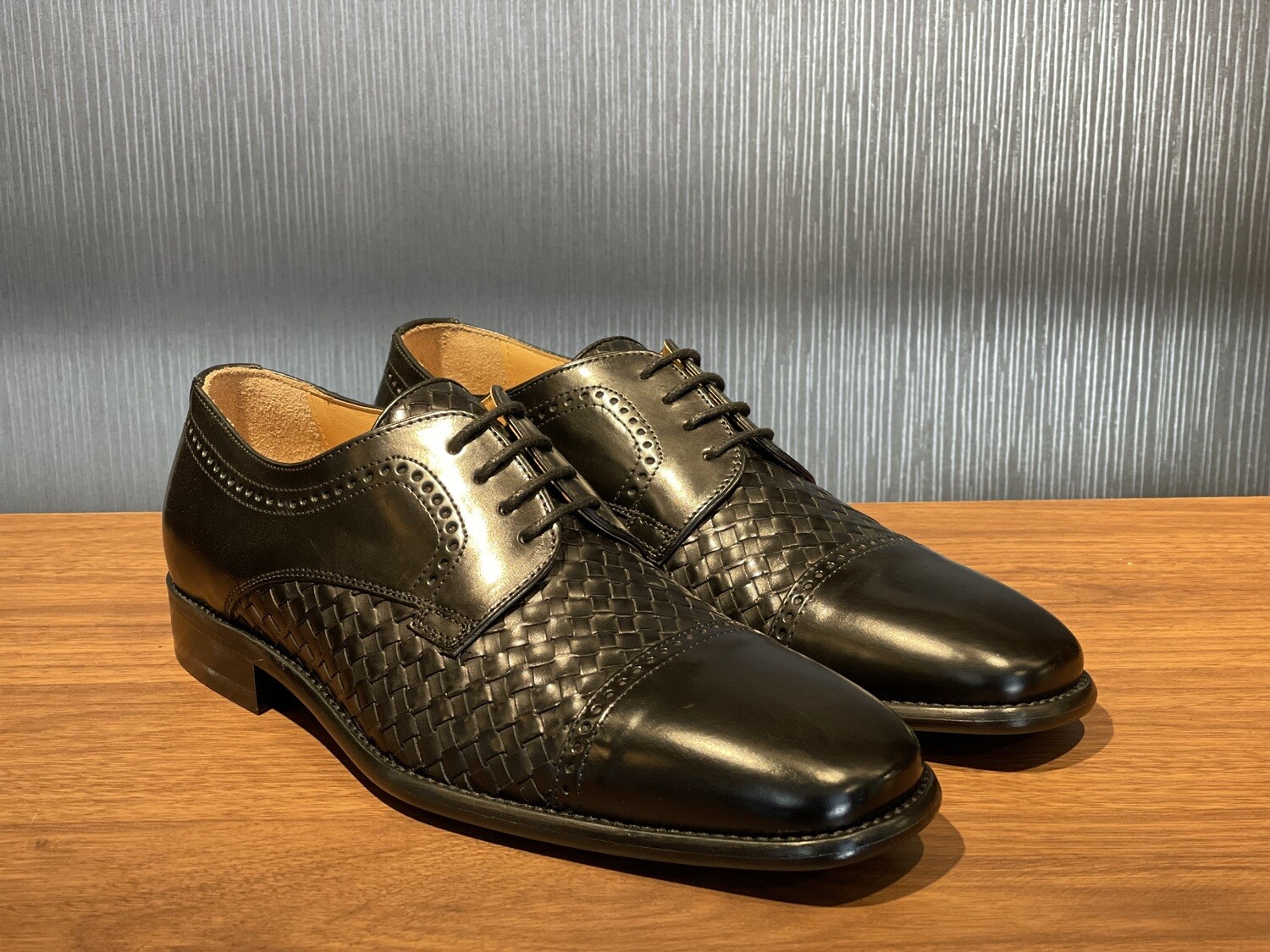 Black Woven Derby