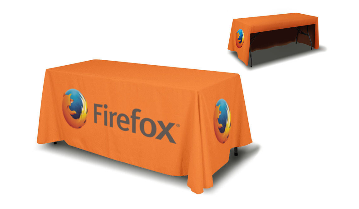 TABLE COVER, SIZE:: 6&#39; TABLE - 3 SIDES, PRINTING TIME:: 3 BUSINESS DAYS