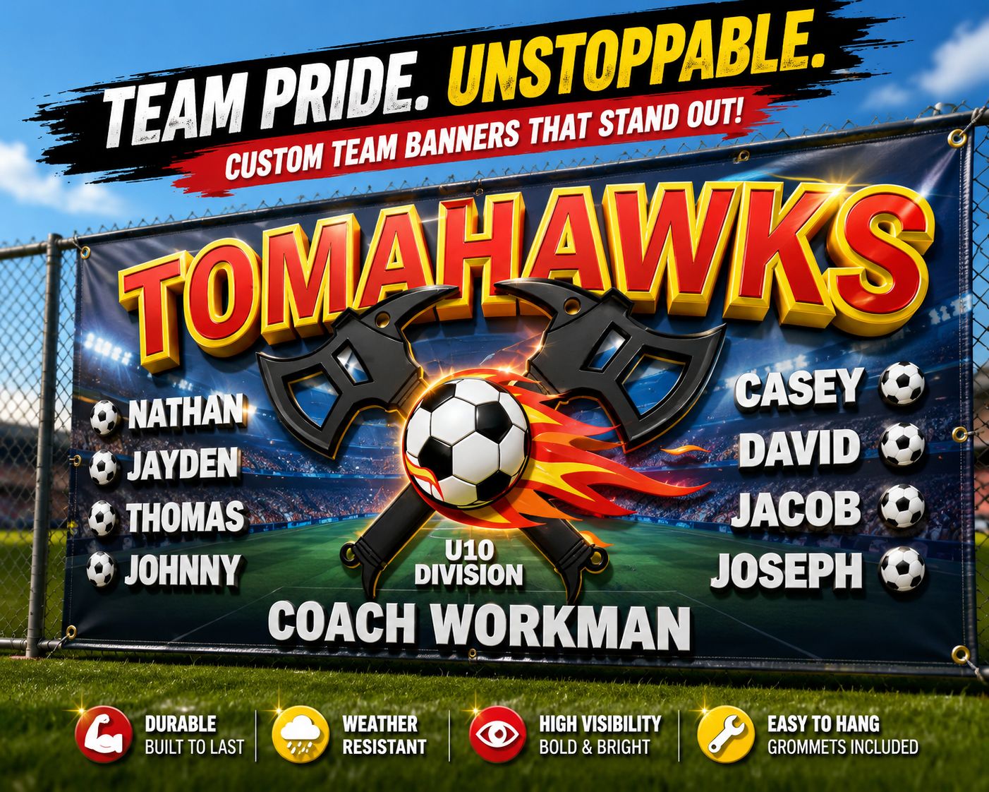 TEAM VINYL BANNER
