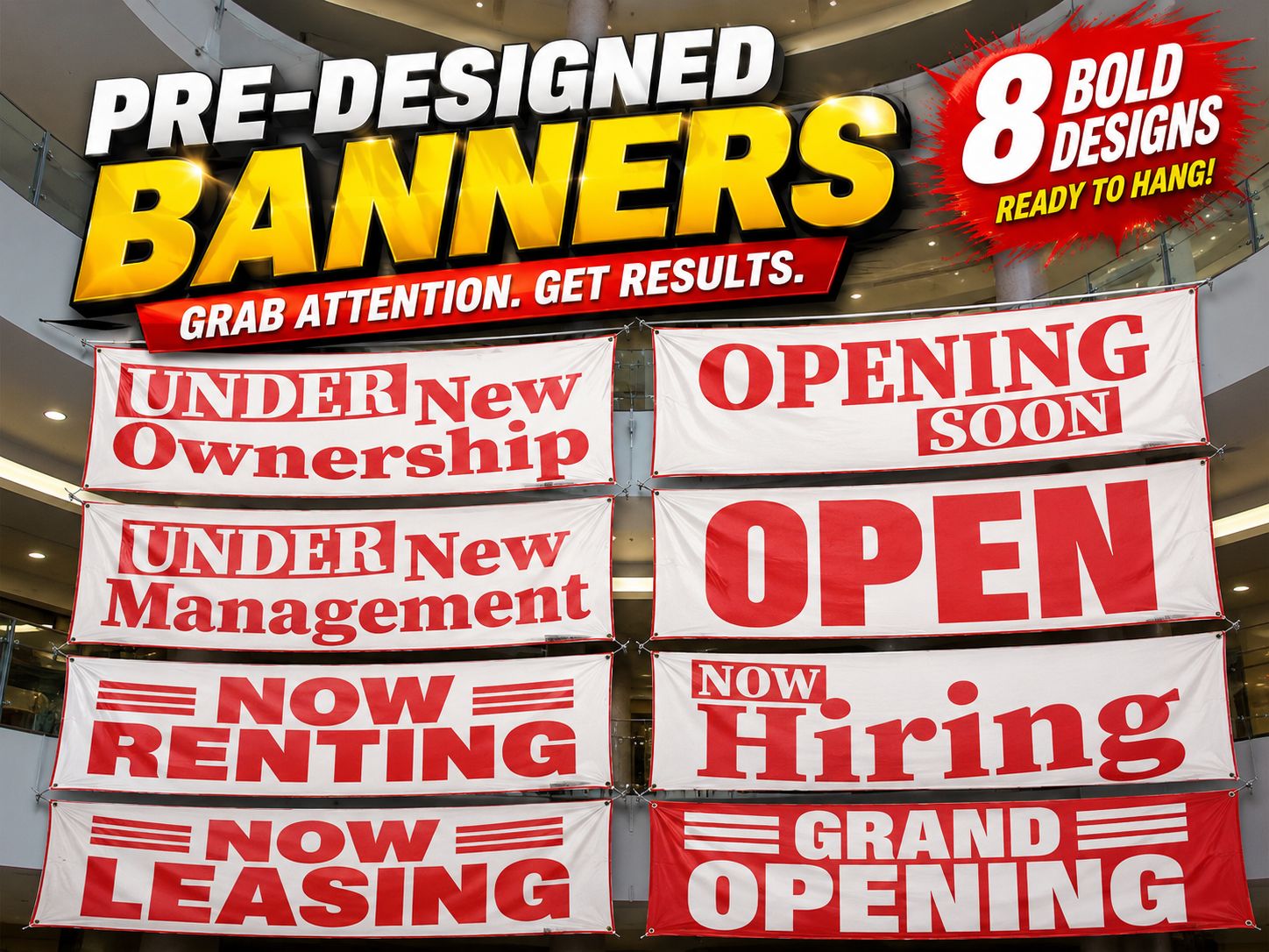 PRE-DESIGNED BANNERS