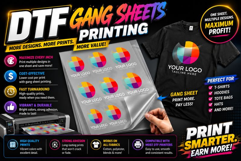 DTF GANG SHEETS PRINTING