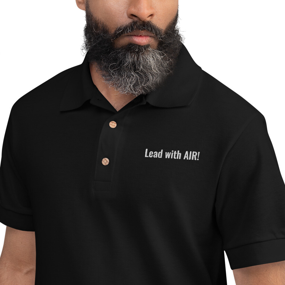 Lead with AIR - Embroidered Men's Polo Shirt Lead with AIR - Embroidered Men's Polo Shirt