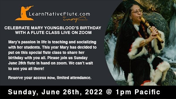 Mary Youngblood Birthday Celebration Zoom Flute Class LIVE 6/26/2022