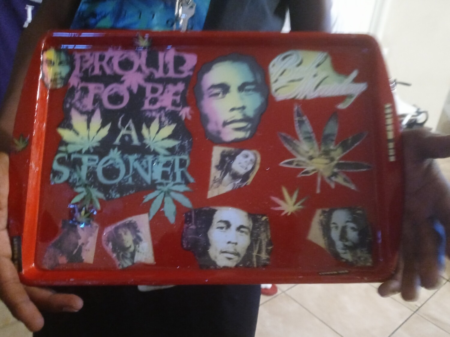 &quot;Bob Marley Inspired&quot; Customized Rolling Tray/ Customized Beauty Tray