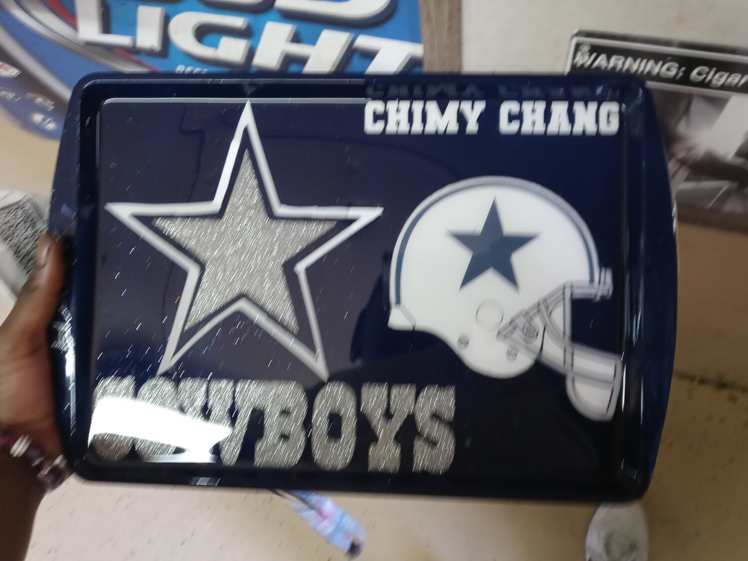 Customized COWBOYS Rolling Tray - NFL Sports Tray