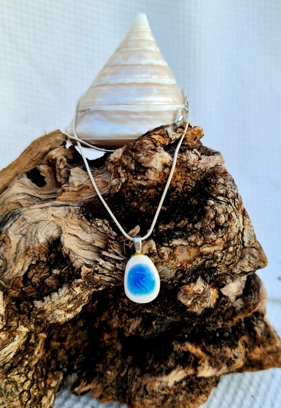 Sea Glass on Porcelain Jewellery