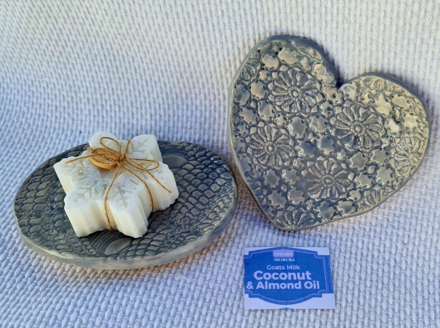 Grey Heart Soap dish