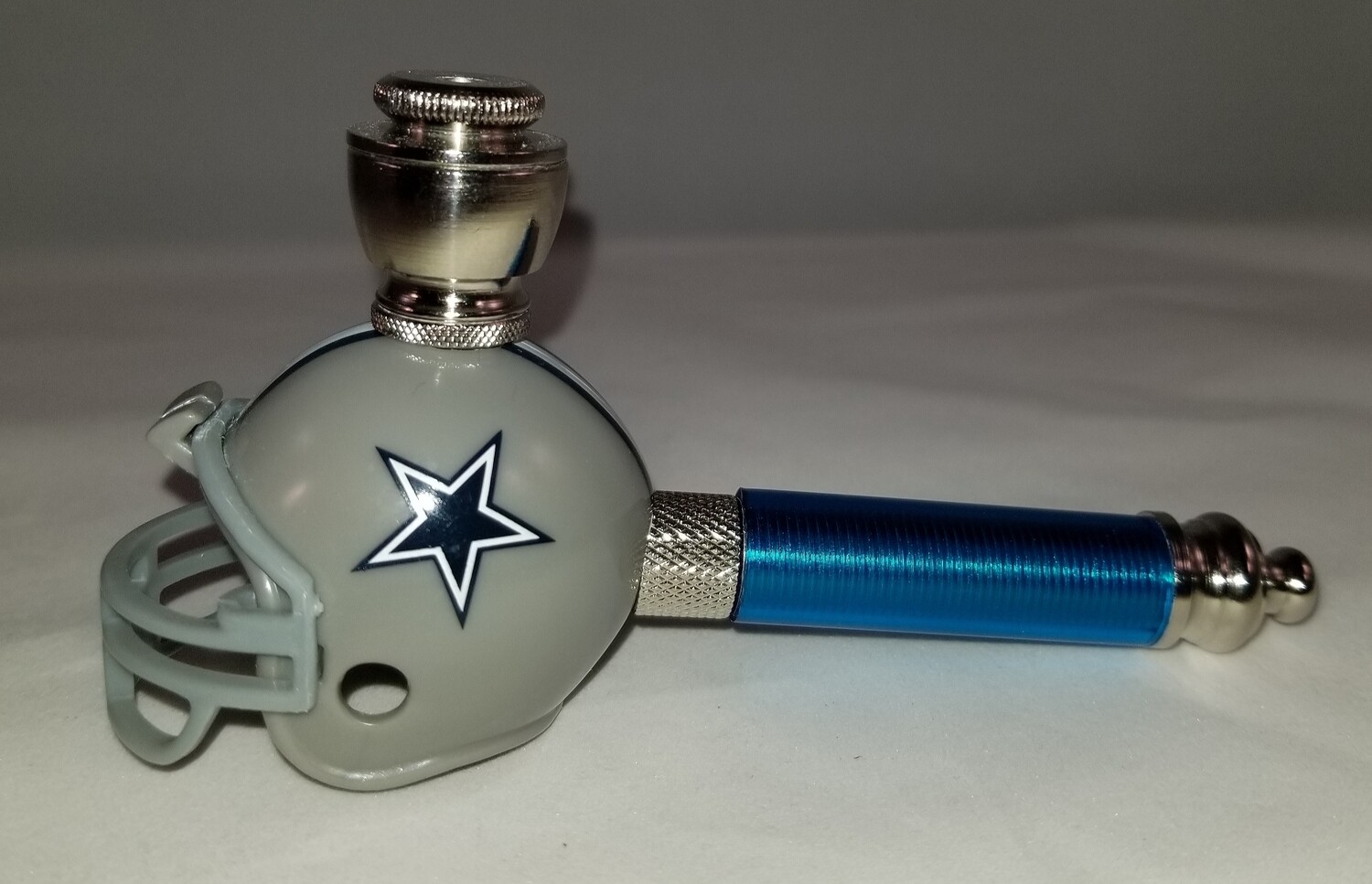 DALLAS COWBOYS NFL FOOTBALL HELMET SMOKING PIPE Long Stem/Mini/Blue