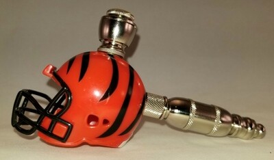 CINCINNATI BENGALS NFL FOOTBALL HELMET SMOKING PIPE Straight/Nickel