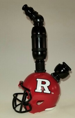 RUTGERS SCARLET KNIGHTS "BAD ASS" FOOTBALL HELMET SMOKING PIPES Upright/Black Anodized