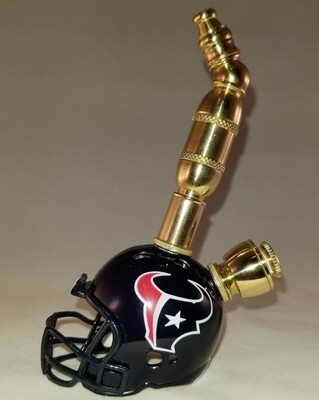 HOUSTON TEXANS NFL FOOTBALL HELMET SMOKING PIPE Upright/Brass