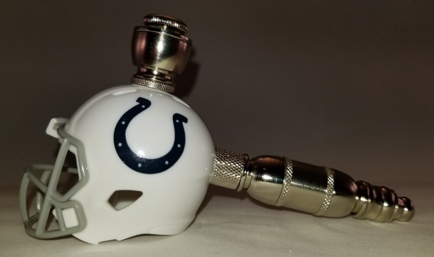 INDIANAPOLIS COLTS NFL FOOTBALL HELMET SMOKING PIPE Straight/Nickel