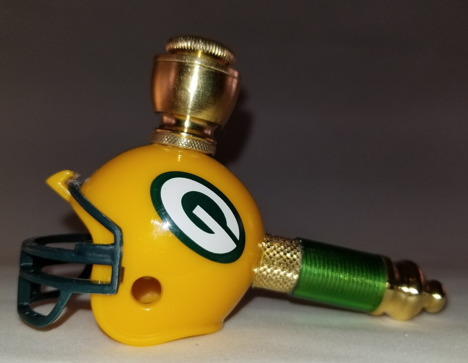 GREEN BAY PACKERS NFL FOOTBALL HELMET SMOKING PIPE Mini/Brass