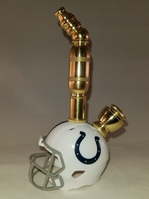 INDIANAPOLIS COLTS NFL FOOTBALL HELMET SMOKING PIPE Upright/Brass