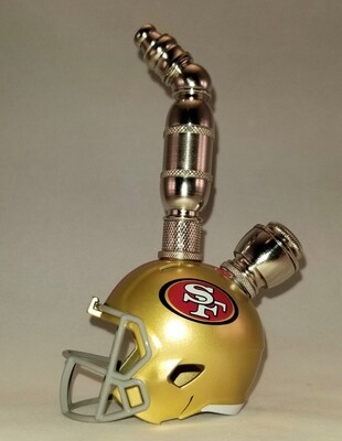 SAN FRANCISCO 49er's NFL FOOTBALL HELMET SMOKING PIPE Upright/Nickel