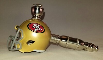 SAN FRANCISCO 49er's NFL FOOTBALL HELMET SMOKING PIPE Straight/Nickel