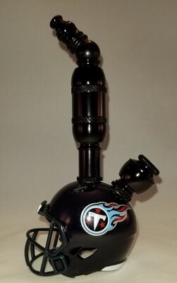 TENNESSEE TITANS "BAD ASS" NFL FOOTBALL HELMET SMOKING PIPE Upright/Black Anodized/Navy