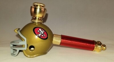 SAN FRANCISCO 49er's NFL FOOTBALL HELMET SMOKING PIPE Long Stem/Brass