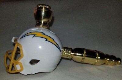 LOS ANGELES CHARGERS FOOTBALL HELMET SMOKING PIPE Straight/Brass