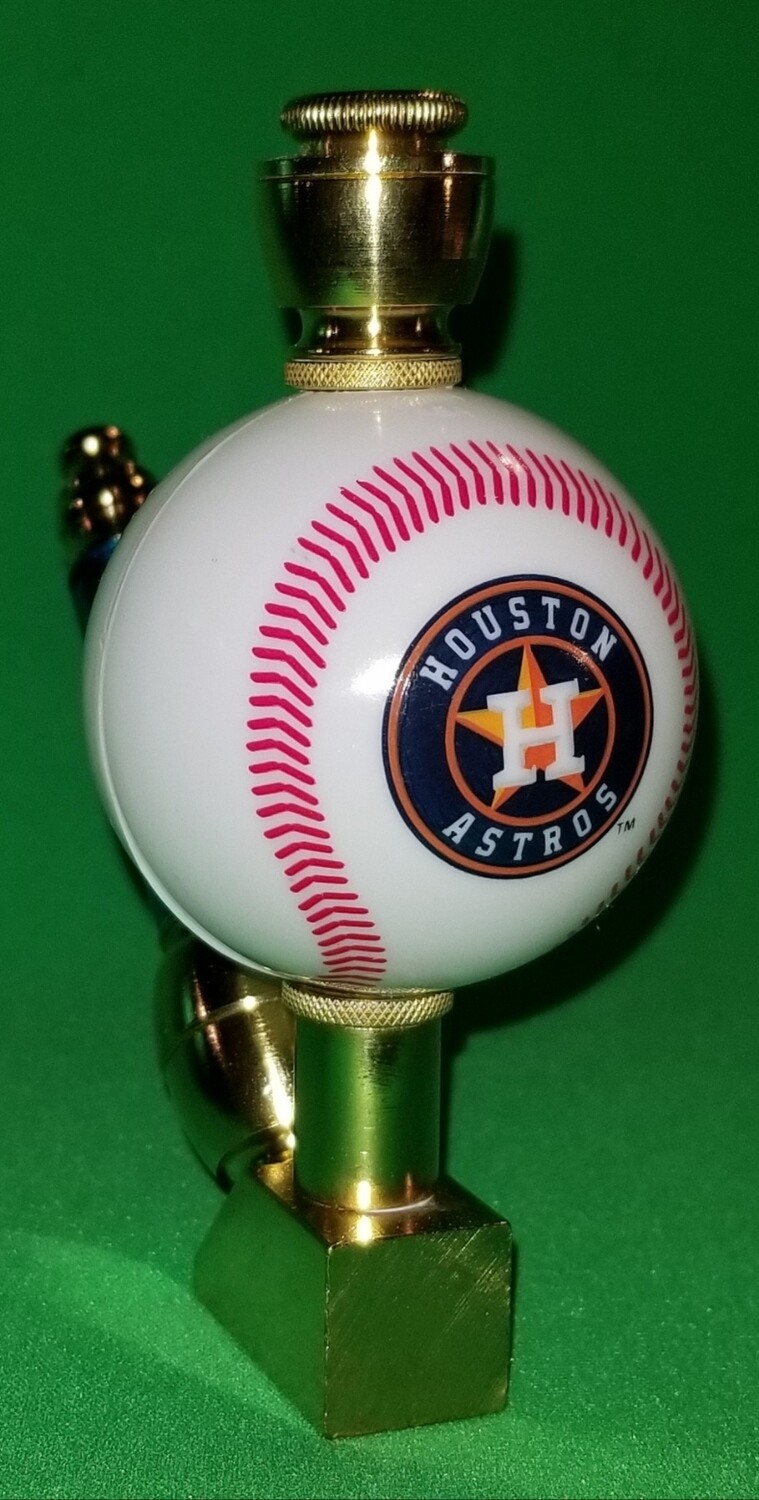 HOUSTON ASTROS BASEBALL PIPE Wedge/Brass