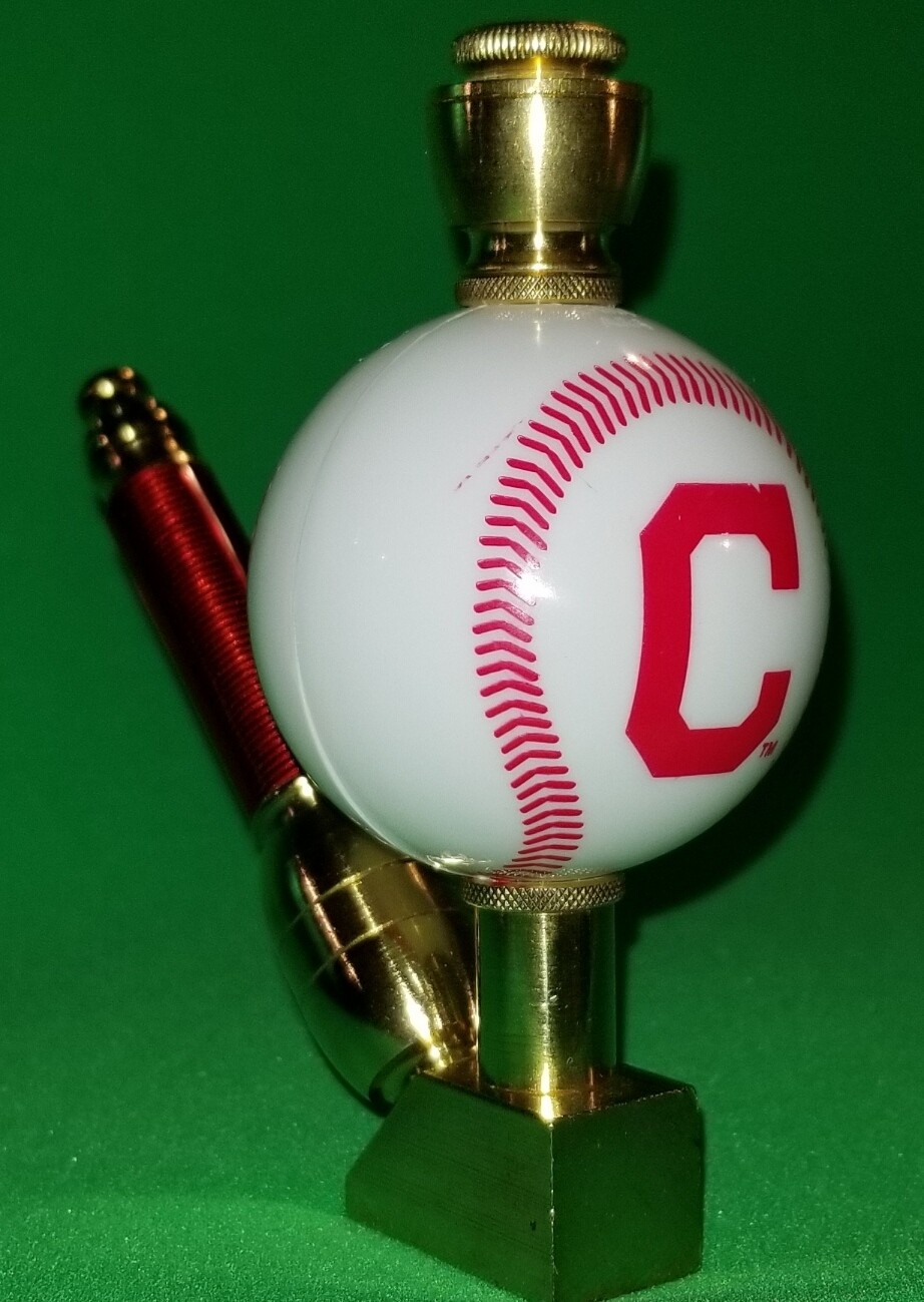 CLEVELAND INDIANS BASEBALL PIPE Wedge/Brass