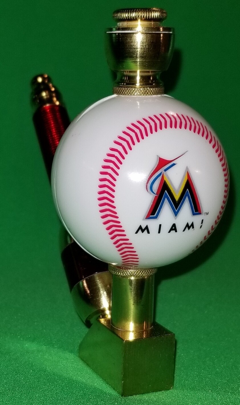 MIAMI MARLINS BASEBALL PIPE Wedge/Brass