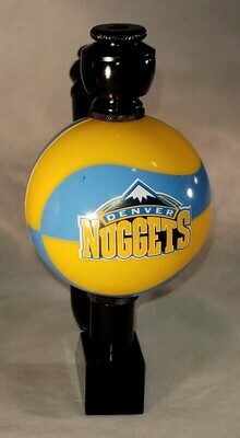 DENVER NUGGETS "BAD ASS" COLOR BASKETBALL SMOKING PIPES Wedge/Black Anodized/Color Ball
