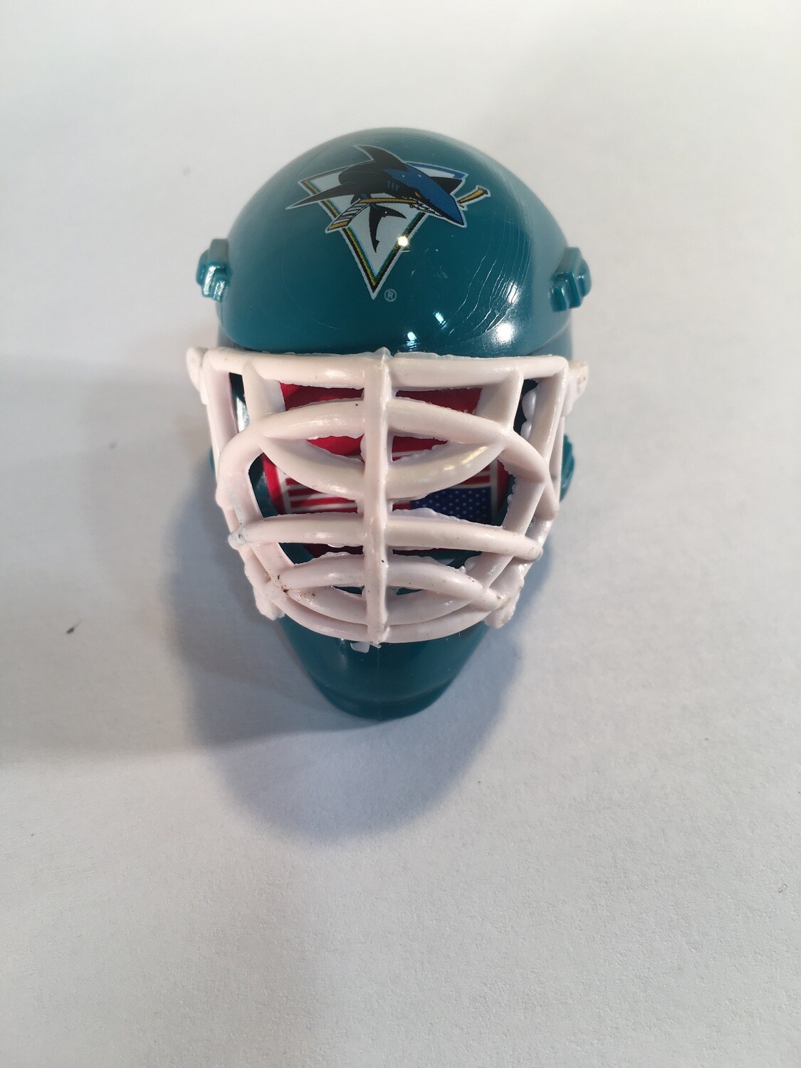SAN JOSE SHARKS HOCKEY GOALIE MASK/HELMET CHALKER