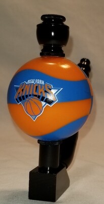 NEW YORK KNICKS "BAD ASS" COLOR BASKETBALL SMOKING PIPE Wedge/Black Anodized