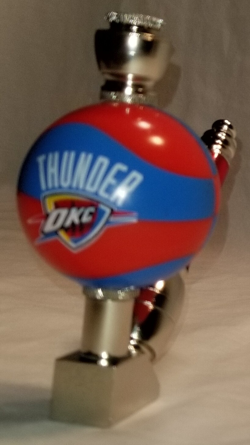 OKLAHOMA THUNDER COLOR BASKETBALL SMOKING PIPE Wedge/Nickel