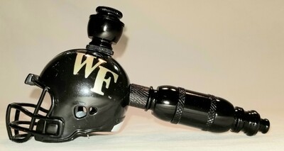WAKE FORREST DEMON DEACONS "BAD ASS" FOOTBALL HELMET SMOKING PIPE Straight/Anodized