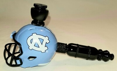 NORTH CAROLINA TAR HEELS &quot;BAD ASS&quot; FOOTBALL HELMET SMOKING PIPE Straight/Black Anodized