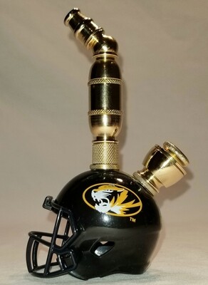 MISSOURI TIGERS FOOTBALL HELMET SMOKING PIPE Upright/Brass