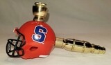 SYRACUSE ORANGE FOOTBALL HELMET SMOKING PIPE Straight/Brass