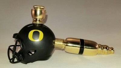OREGON DUCKS FOOTBALL HELMET SMOKING PIPE Straight/Brass