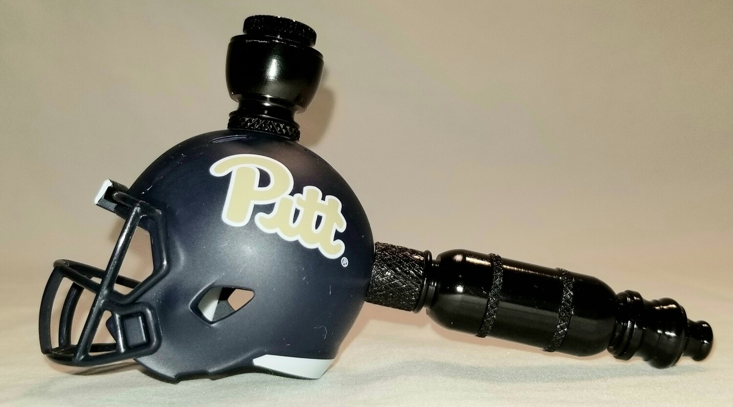PIT PANTHERS "BAD ASS" FOOTBALL HELMET SMOKING PIPE Straight/Black Anodized/Navy