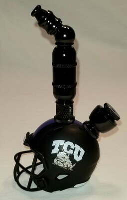 TCU HORNED FROGS  2021 "BAD ASS" FOOTBALL HELMET SMOKING PIPE Upright/Black Anodized
