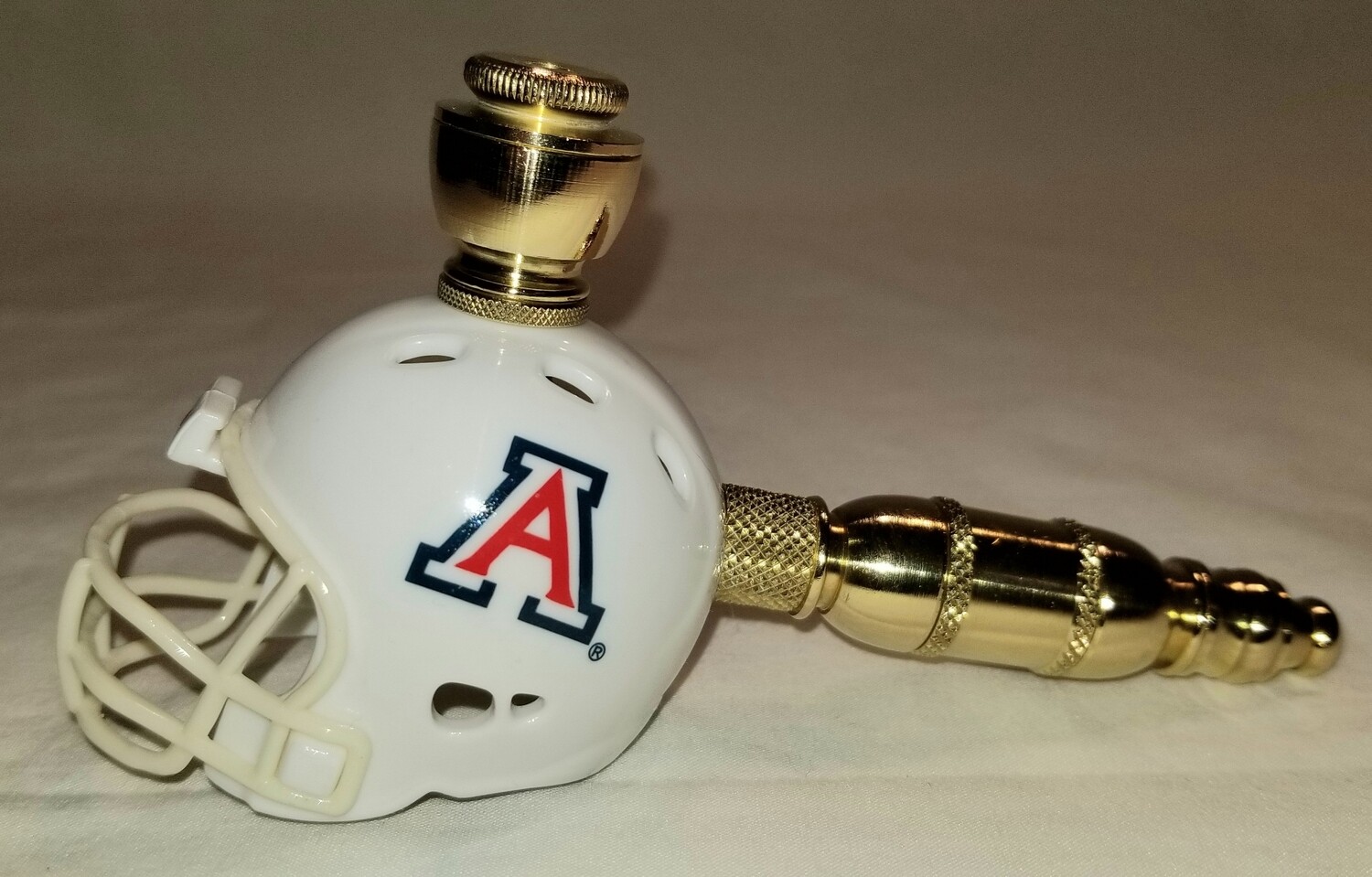 ARIZONA STATE WILDCATS FOOTBALL HELMET SMOKING PIPE Straight/Brass/White