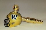 WASHINGTON HUSKIES FOOTBALL HELMET SMOKING PIPE Straight/Brass